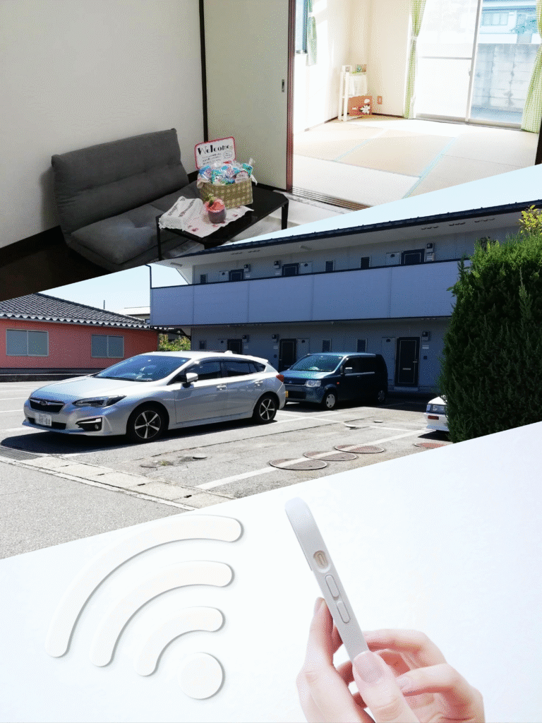 単身者の方へおすすめポイント
広めの部屋・駐車場有・Wi-Fiあり